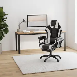 Roll over image to zoom in        Gaming Chair Ergonomic Computer Chair Office Chair Desk Swivel Chair Adjustable Reclining Footr