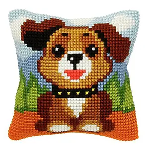 CUSHION KIT DOG - Cross Stitch Kit: Cushion: Small: Dog - Orchidea