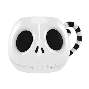 Nightmare Before Christmas 3D Jack Skellington Mug White/Black (One Size)