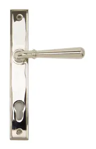 From The Anvil Polished Nickel Newbury Slimline Lever Espag. Lock Set