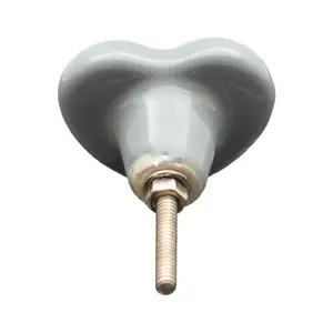 Nicola Spring - Ceramic Cabinet Knob - Grey Heart