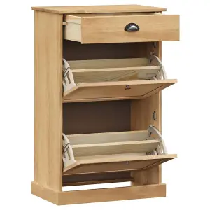 Shoe Cabinet VIGO 60x35x96 cm Solid Wood Pine