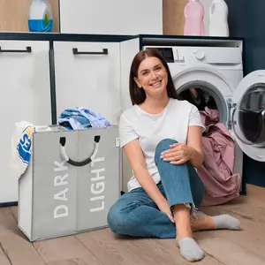 Fabric Laundry Basket with Handles