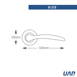 Intelligent Hardware - Internal Door Handle - Pair - Lever on Round Rose - Scorpio - Satin Chrome