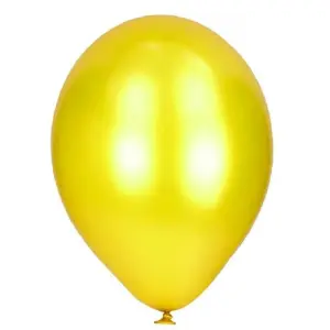 Latex Plain Balloons (Pack of 100) Metallic Yellow (One Size)