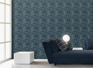 Galerie Enchanted Suber Royal Blue Wallpaper