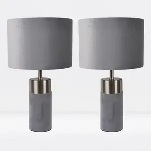 Raubsville 32Cm Table Lamp (Set of 2) Teal / Grey