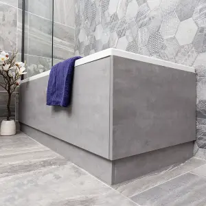 Nebula Concrete Effect End Bath Panel (W)800mm