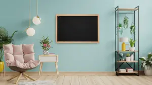 ALLboards Black chalkboard 120x90 cm natural wooden frame