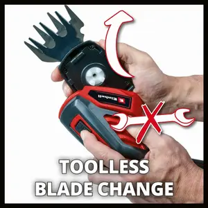 Einhell Cordless Grass And Bush Shears 3.6V 2 Quick-Change Blades for Grass and Hedges Rechargable GC-CG 3,6/70 Li WT