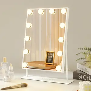 Rectangle LED Metal Mirror White