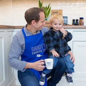 Something Different Worlds Best Daddy Ceramic Mug & Spoon Set White/Blue (One Size)