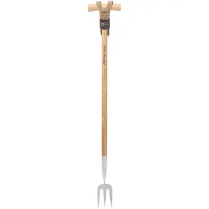 Draper Heritage Stainless Steel Fork With Ash Long Handle 99031