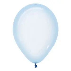 Amscan Sempertex Crystal Pastel Latex Balloons (Pack of 50) Blue (One Size)