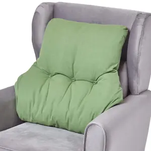 Homescapes Forest Green Cotton Back Support Cushion