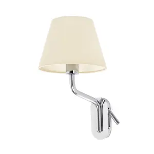 Luminosa Eterna Reading Light Wall Light Chrome, E27