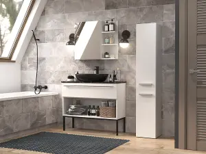 Nel IV Bathroom Cabinet White in Modern Style