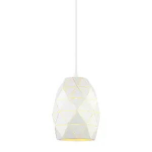 Luminosa Modern Hanging Pendant White 1 Light , E27