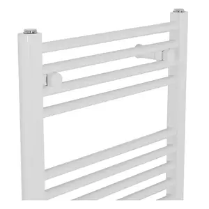 Rinse Bathrooms Prefilled Electric Straight Heated Towel Rail Radiator for Bathroom Kitchen White 1100x500mm - 250W