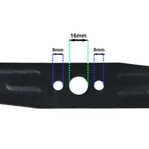 SPARES2GO Metal Blade compatible with Spear & Jackson S1733EH Hover Collect Lawnmower (33cm)