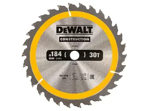 Dewalt DT1940-QZ Portable Construction Circular Saw Blade 184 x 16mm x 30T