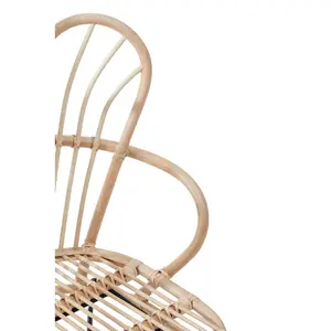 Interiors by Premier Java Natural Rattan Scalloped Back Chair