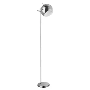 Interiors by Premier Chrome and White Inside Floor Lamp