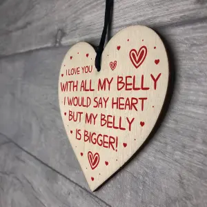 Gift For Boyfriend Girlfriend On Valentines Day Anniversary Wood Heart Funny Gift For Him Her