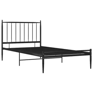 Berkfield Bed Frame Black Metal 90x200 cm