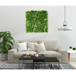 Artificial Plant Flower Living Wall Panels Realistic - Beacon Fern - Indoor / Outdoor - 1m x 1m - Home, Garden, Office