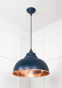 Hammered Copper Harborne Pendant in Dusk