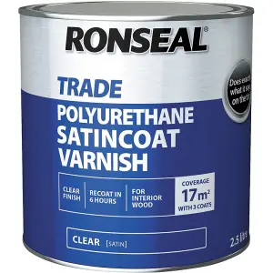 Ronseal Trade Satincoat Varnish 2.5L