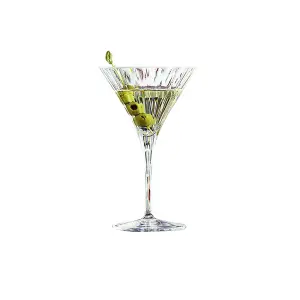 Luigi Bormioli Bach Clear Crystal Modern Drinkware Elegant Martini Glasses Set Pack of 4