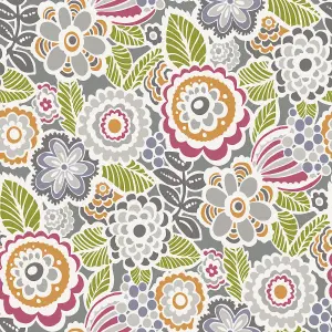 Fine Decor FD25865 Lucy Wallpaper, Pink/Orange