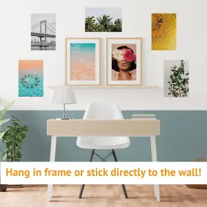 Walplus Yellow And Grey Adhesive Aesthetic Wall Mural Collage Set