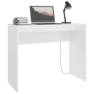 Berkfield Desk High Gloss White 90x40x72 cm Engineered Wood