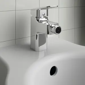 Ideal Standard Ceraplan Standard Chrome effect Square Bidet Mono mixer Tap