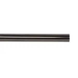 GoodHome Kimlos Black Nickel effect Fixed Curtain pole, (L)2m (Dia)28mm