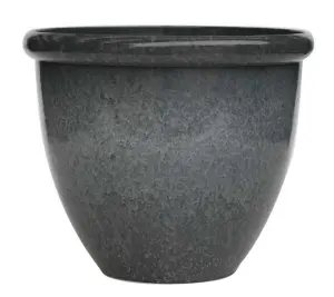 Primrose Flower Pot Round Recycled Plastic Plant Pot Planter in Grey Medium 54cm