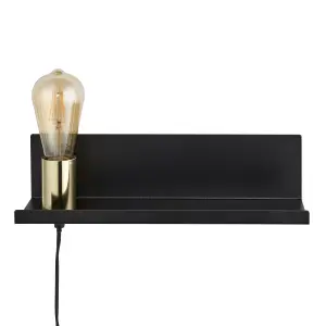 Ando Matt Black Plug-in Wall light