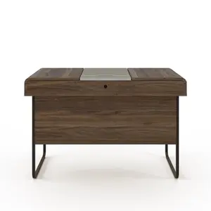 Dorset desk colombian in walnut / dark grey