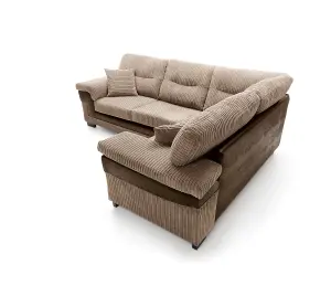 Samson Corner Sofa in Brown Right Facing