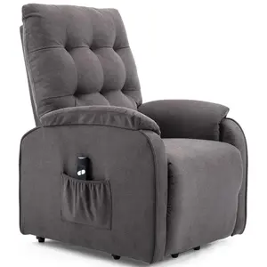 Charlbury Fabric Rise Recliner Armchair Electric Lift Chair (Charcoal)