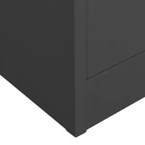 Berkfield Office Cabinet Anthracite 90x40x180 cm Steel