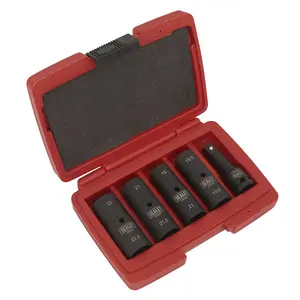 Sealey Impact Socket Set 1/2"Sq Drive 77mm Double Ended 18.5 x 22.5mm - 5pc SX1820