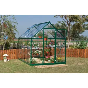 Harmony Greenhouse 6 x 4 Green / 208cm H x 185cm W x 426cm D