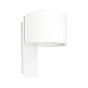 Luminosa Fold Wall Light White with Shade E27