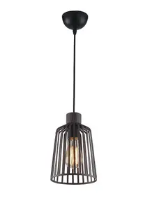 Luminosa DAYTON Wire Frame Pendant Ceiling Light Bronze 16x24.7cm