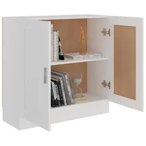 Berkfield Book Cabinet White 82.5x30.5x80 cm Engineered Wood