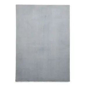 Light Blue Shaggy Washable Plain Modern Rug For Living Room Bedroom & Dining Room-160cm X 230cm